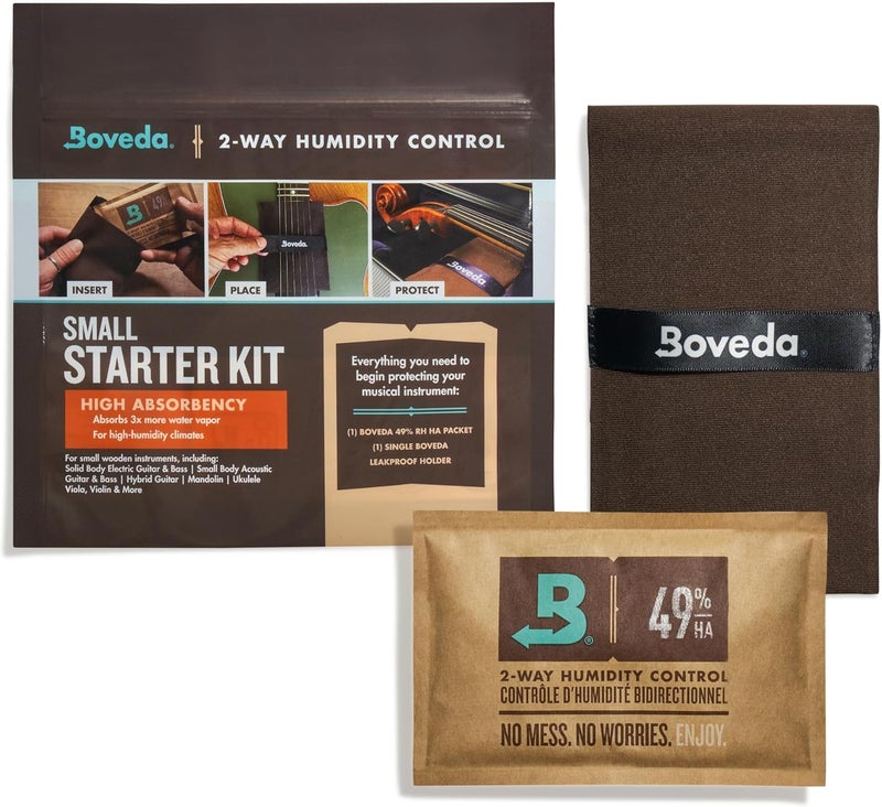 Boveda Music HIGH ABSORBENCY Small Starter Kit - (1) 49% RH High Absorbency -Two-Way Humidity Control for EXTREME HUMIDITY CLIMATES ONLY-For Ukulele, Violin, Clarinet & Small Wooden Instruments - Image 1